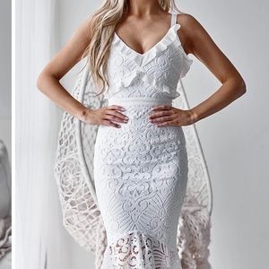 JAUS LEANNE DRESS - WHITE - SIZE SMALL / Size 4